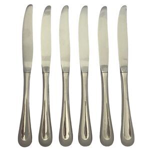Oneida Satin Sand Dune Everyday Flatware Set Of 6 Dinner Knives Stainless Steel